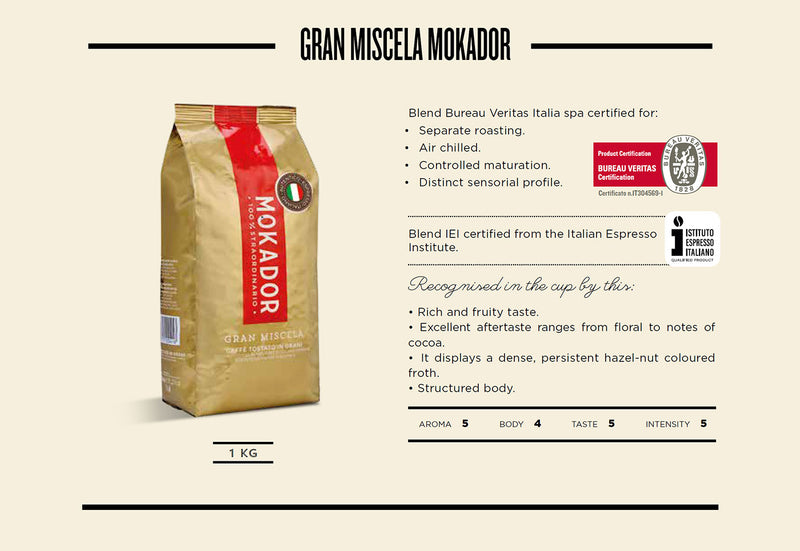 Mokador Gran Miscela Kaffeebohnen 1kg